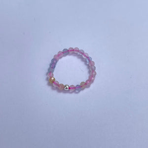 Morganite Faceted Beads Ring 3mm