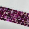 Rose Banded Agate Faceted Roundel 4X6mm