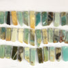 Black Cloudy Amazonite Graduated Stick 25-40mm