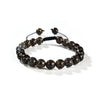 Smoky Quartz Round Beads Slide Bracelet 8mm