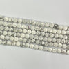 Howlite White Faceted Puff Coin 6mm