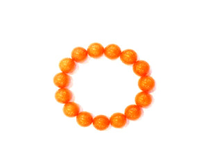 Synthetic Amber Orange Bracelet 14Mm