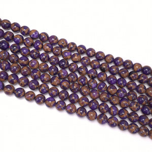Purple Mosaic Quartz Round Beads 10mm