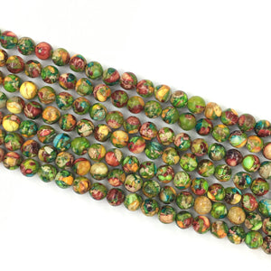 Rainbow Impression Jasper Round Beads 10mm