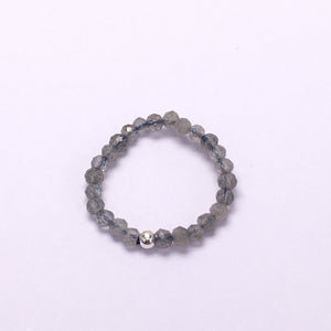 Labradorite Faceted Beads Ring 3mm