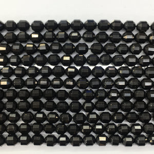 Russia Shungite Lucky Faceted Beads 8mm