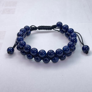 Colored Lapis Round Beads Slide Bracelet 8mm