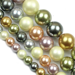 Assorted-01 Shell Pearl Round Beads 10mm