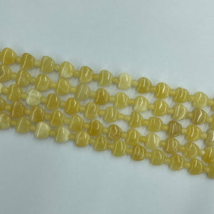 Yellow Jade Apple Shape 9X10mm