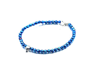 Hematite Blue Bracelet 3Mm