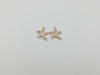 Zircon Rose Gold Metal Parts 16Mm