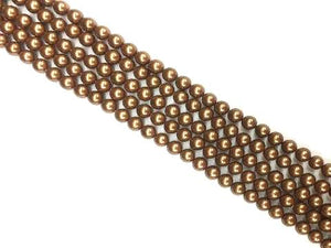 Shell Pearl Brown Round Beads 8Mm