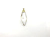 Glass Gold Edge Pendant 25X70Mm