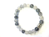 Cloud Crystal Silver Buddha Beaded Bracelet 8Mm
