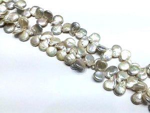 Fresh Water Pearl 6A White Button Shaped 12X20-12X16Mm