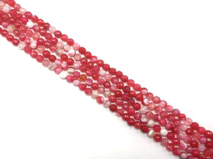 Color Sardonyx Peach Faceted Rounds 12Mm