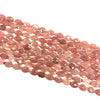 Strawberry Quartz Faceted flat oval 8X10mm