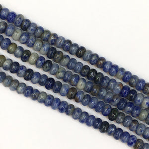 African Sodalite Roundel 5X8mm