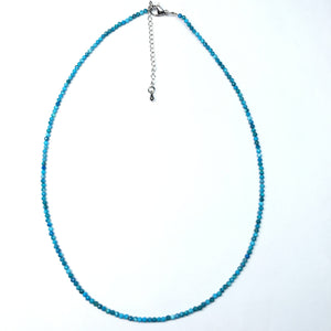 Stabilized magnesite turquoise Super Precision Cut Rounds 2mm Necklace