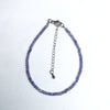 Tanzanite Super Precision Cut Roundel 2X3mm bracelet