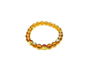Candy Color Glass Khaki Bracelet 8Mm