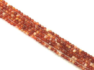 Red Sardonyx Round Beads 6Mm