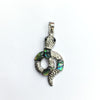 Abalone Snake Shape Pendant 23X40mm