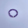 Amethyst Round Beads Ring 3mm