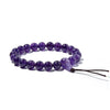 Amethyst Round Beads Mala Bracelet 8mm