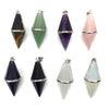Assorted Stone Cone Shape Pendant 16X38mm