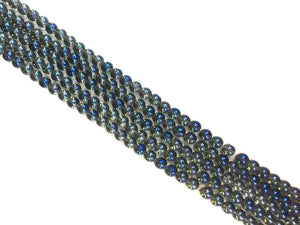 Glass Ab Blue Round Beads 12Mm