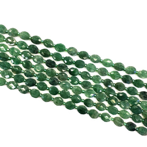 Green Strawberry Quartz Faceted flat oval 8X10mm