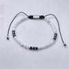 Howlite White Heishi With Metal Accessories Slide Bracelet 2x4mm