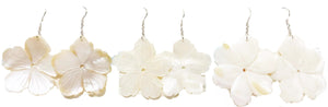 MOP bleached Flower Earrings