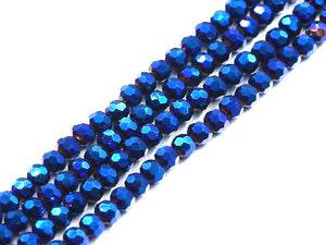 Thunder Polish Glass Crystal Royalblue Faceted Rounds 4Mm