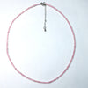 Rose quartz Super Precision Cut Rounds 2mm Necklace