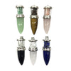 Assorted Stone Bullet Shape Pendant 16X48mm