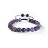 Dog Tooth Amethyst Round Beads Slide Bracelet 8mm