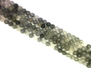 Gray Cloudy Quartz Round Beads 6Mm