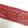 Red Impression Jasper Tube 4X13mm