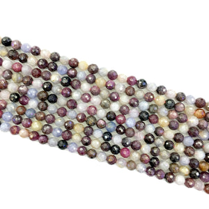 Ruby Sapphire Faceted Beads 6mm