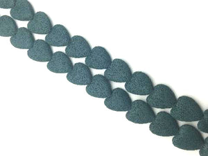 Lava Stone Pewter Heart 26Mm