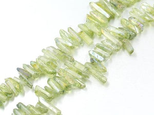 Crystal Quartz Ab Green Stick 5X25-8X30Mm