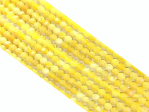 Matte Agate Yellow Round Beads 10Mm