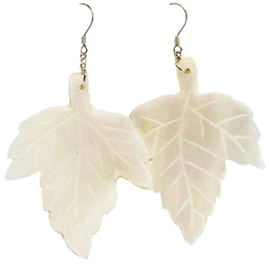 MOP bleached Leaf Earrings