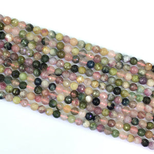 Light Color Tourmaline Faceted Beads 6mm