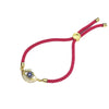 Copper Evil Eye 13X20mm Polyester Rope Bracelet