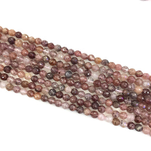 Multi Strawberry Quartz Faceted Beads 6mm
