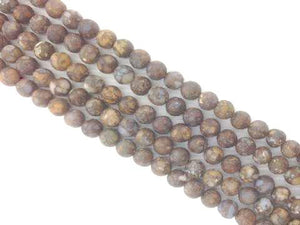 Matte Fire Lace Opal Round Beads 6Mm