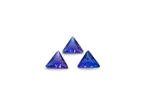 Glass Blue Triangle Ring Surface 10Mm